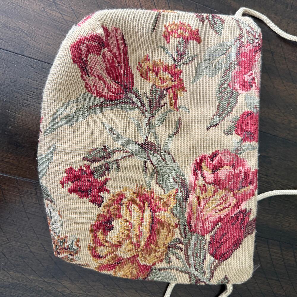 Vintage Floral Tapestry Crossbody Purse Cottagecore Boho Indie Bag - Picture 5 of 8